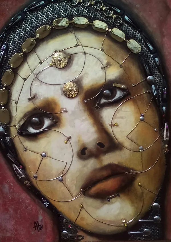 60 X 60 humanoid 4 artrecycling e acrilico