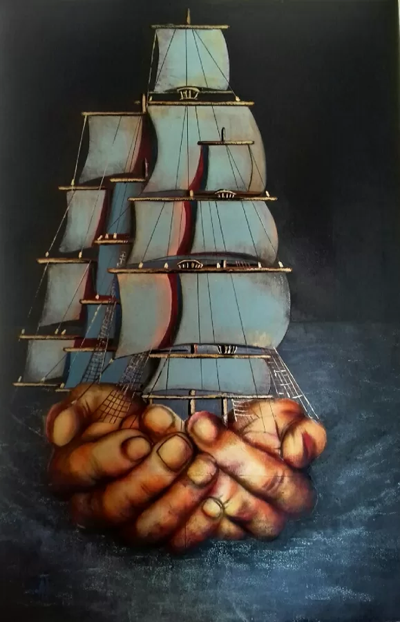 60x90 barche surreali 2
